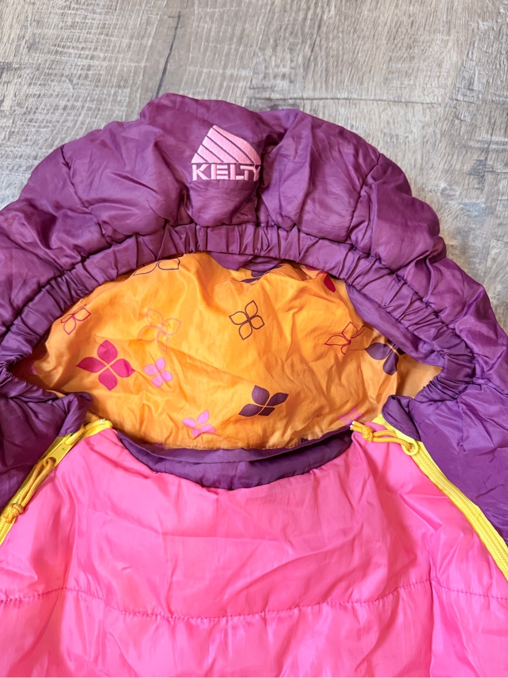 Kelty Woobie +30°F Short Kids Sleeping Bag Purple Pink, 2 zippers + stuff sack - Picture 6 of 15